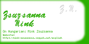 zsuzsanna mink business card